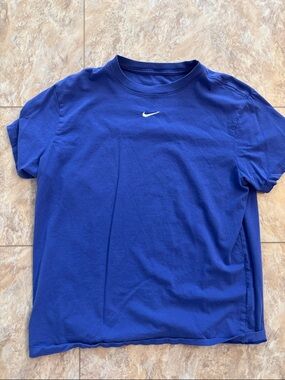 Nike Blue Tee with White Swoosh